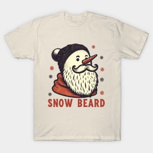 Snow Beard: A Snowman with a Beard T-Shirt